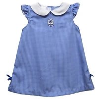 Girls Toddler Vive La Fete  Royal France National Team Mini Check Pattern A-Line Dress