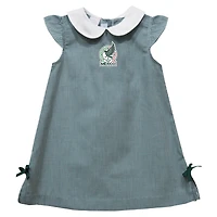Girls Toddler Vive La Fete  Green Mexico National Team Mini Check Pattern A-Line Dress