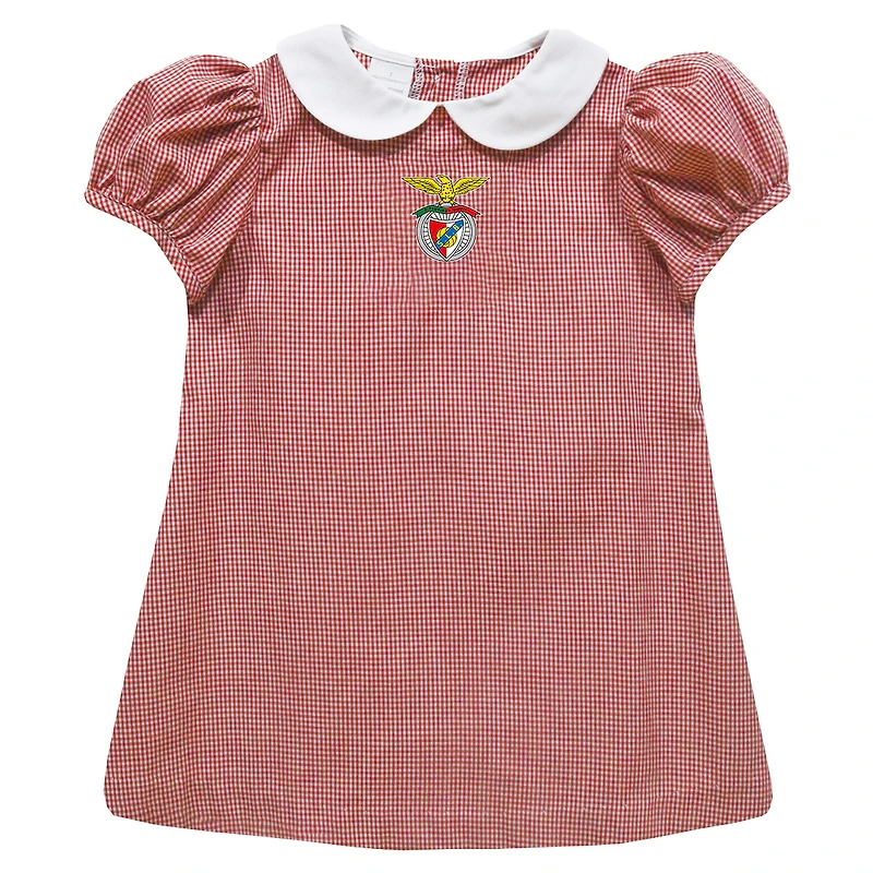 Girls Infant Vive La Fete  Red Benfica Gingham Puffy A-Line Dress