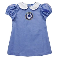 Girls Infant Vive La Fete  Royal Chelsea Gingham Puffy A-Line Dress