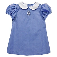 Girls Toddler Vive La Fete  Royal France National Team Gingham Puffy A-Line Dress