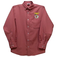 Infant Vive La Fete  Red Benfica Gingham Button-Down Long Sleeve Shirt