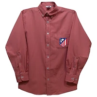 Toddler Vive La Fete  Red Atletico de Madrid Gingham Button-Down Long Sleeve Shirt