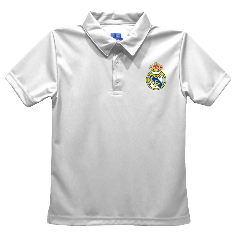 Youth Vive La Fete  White Real Madrid Solid Polo