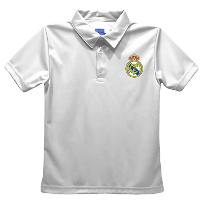 Youth Vive La Fete  White Real Madrid Solid Polo