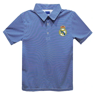 Youth Vive La Fete  Royal Real Madrid Pencil Stripe Polo