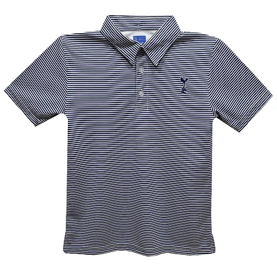 Youth Vive La Fete  Navy Tottenham Hotspur Pencil Stripe Polo