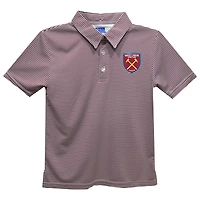 Youth Vive La Fete  Maroon West Ham United Pencil Stripe Polo