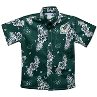 Youth Vive La Fete  Green Mexico National Team Hawaiian Print Button-Down Shirt