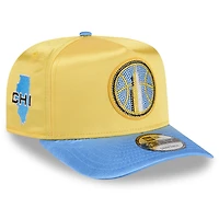 Unisex New Era Yellow/Light Blue Chicago Sky 2026 WNBA Draft Satin A-Frame 9FORTY Adjustable Hat
