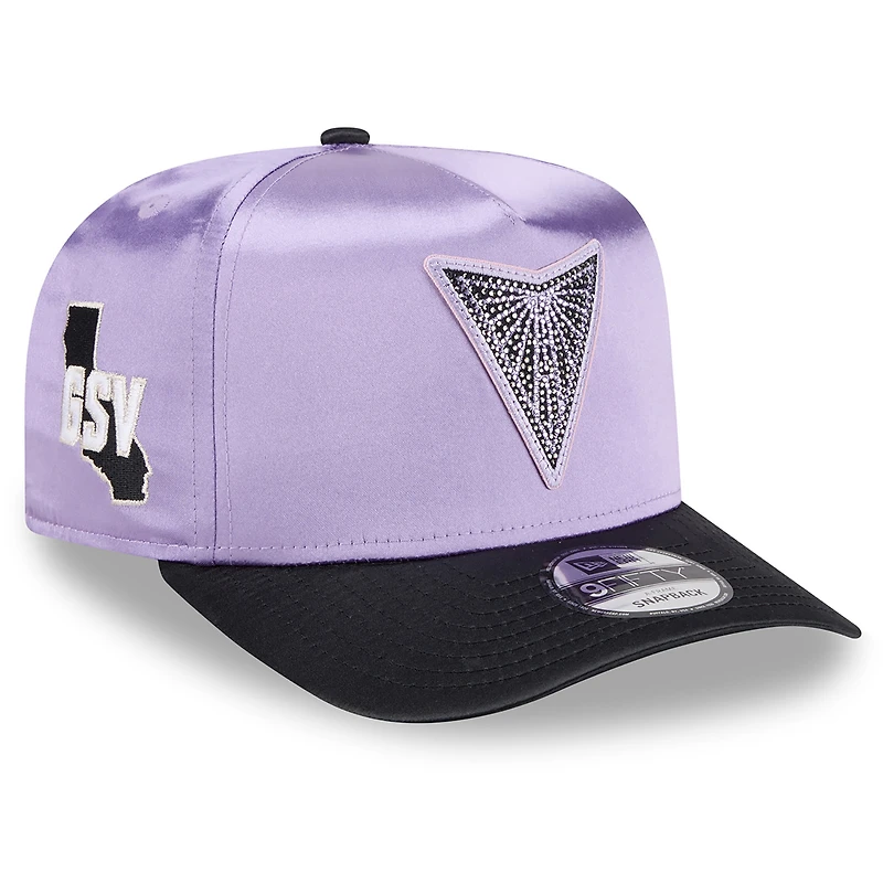 Unisex New Era Violet/Eclipse Black Golden State Valkyries 2026 WNBA Draft Satin A-Frame 9FORTY Adjustable Hat