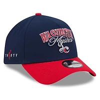 Unisex New Era Navy/Red Washington Mystics WNBA Tip-Off 2026 Metal Badge A-Frame 9FORTY Adjustable Hat