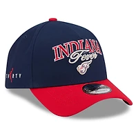 Unisex New Era Navy/Red Indiana Fever WNBA Tip-Off 2026 Metal Badge A-Frame 9FORTY Adjustable Hat