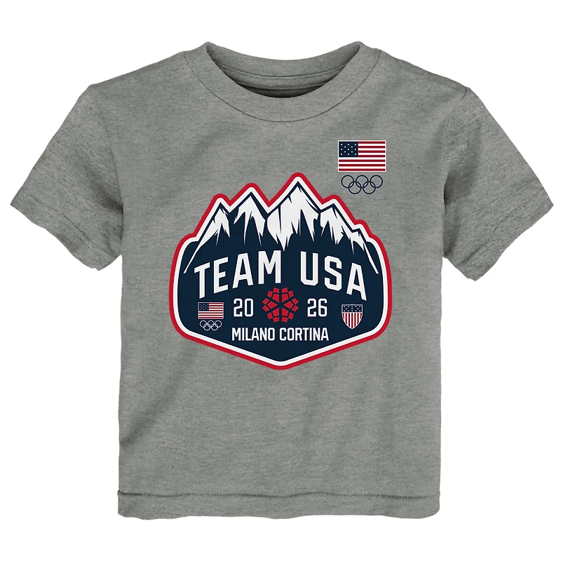 Toddler Outerstuff Gray Team USA Mountain Patch T-Shirt