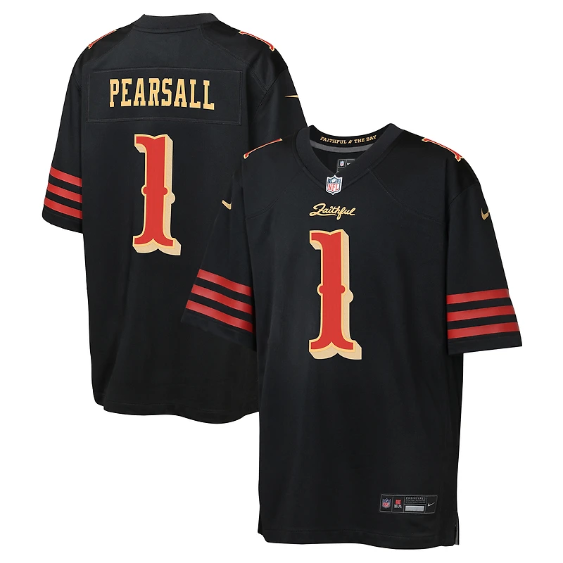 Youth Nike Ricky Pearsall Black San Francisco 49ers 2025 Rivalries Collection Game Jersey