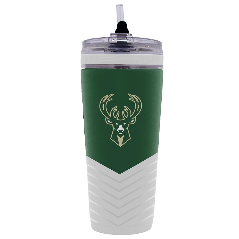 WinCraft Milwaukee Bucks 26oz 4D Flex Ice Shaker Bottle