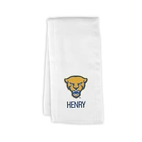 Infant Chad & Jake White Pitt Panthers Mascot Personalized Burp Cloth