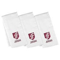 Infant Chad & Jake White Fordham Rams Primary Personalized Burp Cloth 3-Pack