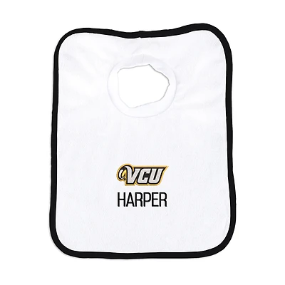Infant Chad & Jake White VCU Rams Primary Personalized Pullover Bib