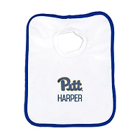 Infant Chad & Jake White Pitt Panthers Primary Personalized Pullover Bib