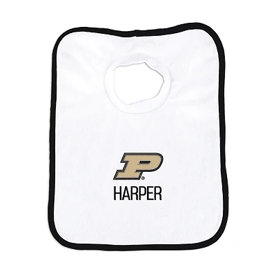 Infant Chad & Jake White Purdue Boilermakers Primary Personalized Pullover Bib