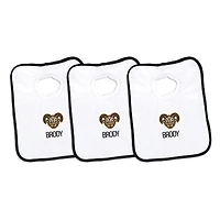 Infant Chad & Jake White VCU Rams Mascot Personalized 3-Pack Pullover Bib Set