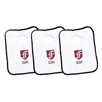 Infant Chad & Jake White Fordham Rams Primary Personalized 3-Pack Pullover Bib Set