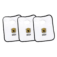 Infant Chad & Jake White Missouri Tigers Mascot Personalized 3-Pack Pullover Bib Set