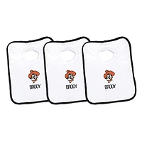 Infant Chad & Jake White Oklahoma State Cowboys Mascot Personalized 3-Pack Pullover Bib Set