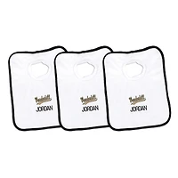 Infant Chad & Jake White Vanderbilt Commodores Wordmark Personalized 3-Pack Pullover Bib Set
