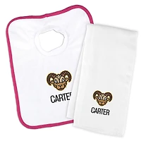 Infant Chad & Jake VCU Rams Mascot Personalized Pullover Bib & Burp Cloth Set