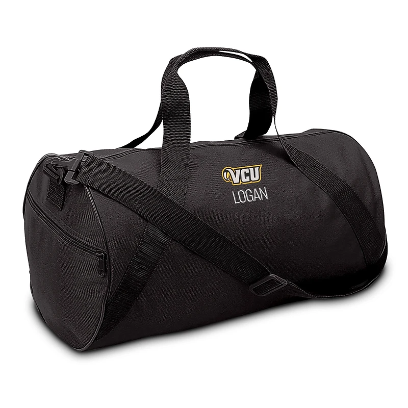 Chad & Jake Black VCU Rams Primary Personalized Duffel Bag