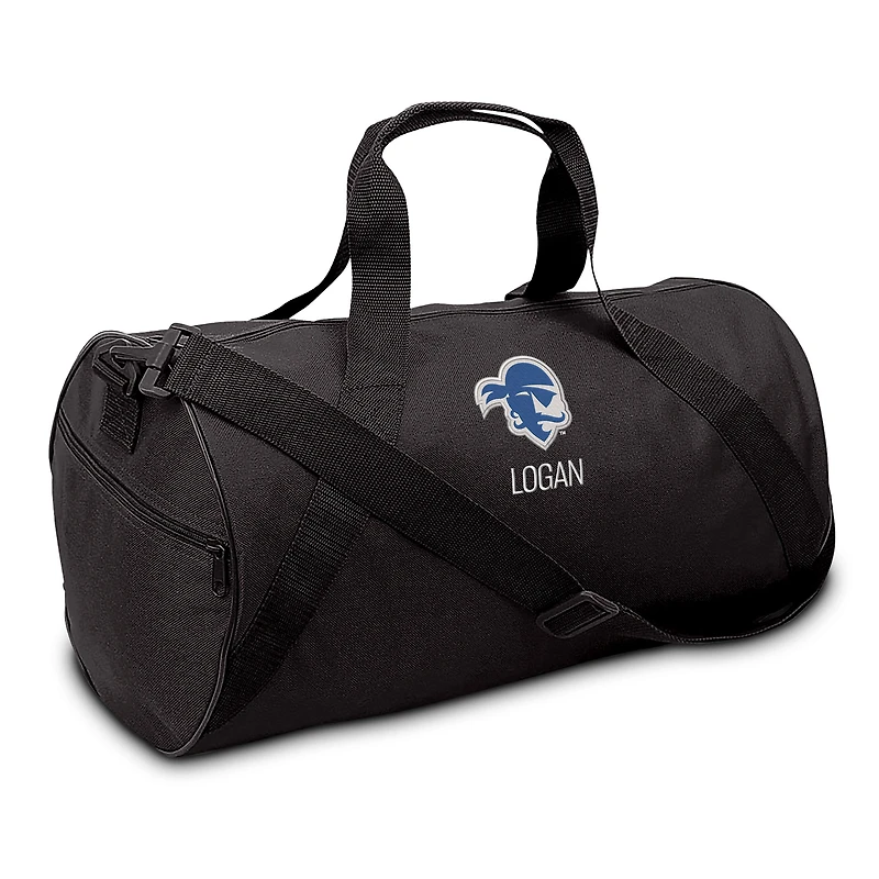 Chad & Jake Black Seton Hall Pirates Primary Personalized Duffel Bag