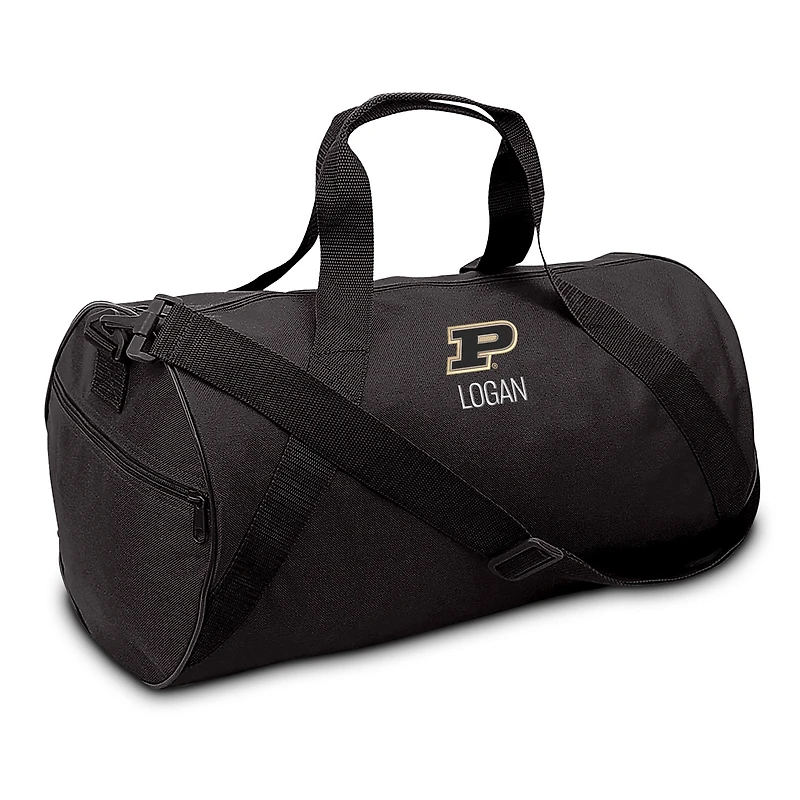 Chad & Jake Black Purdue Boilermakers Primary Personalized Duffel Bag
