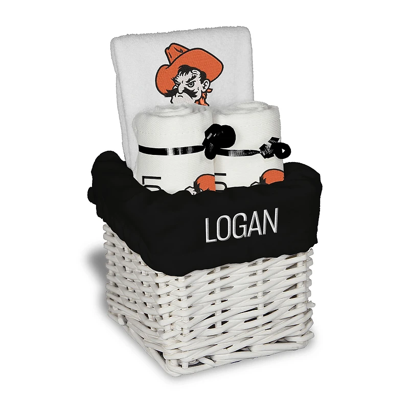 Chad & Jake White Oklahoma State Cowboys Mascot Personalized Small Gift Basket