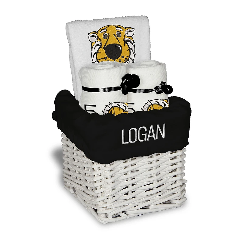Chad & Jake White Missouri Tigers Mascot Personalized Small Gift Basket