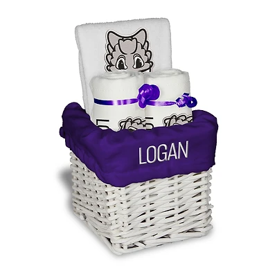 Chad & Jake White TCU Horned Frogs Mascot Personalized Small Gift Basket