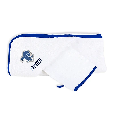 Infant Chad & Jake White Seton Hall Pirates Primary Personalized Hooded Towel & Mitt Set