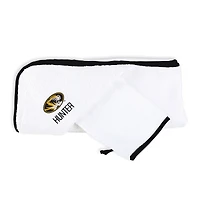 Infant Chad & Jake White Missouri Tigers Primary Personalized Hooded Towel & Mitt Set