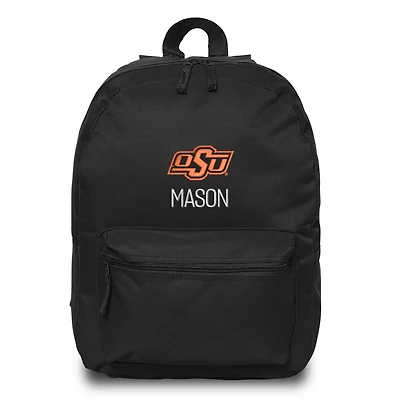 Chad & Jake Black Oklahoma State Cowboys Primary Personalized Backpack