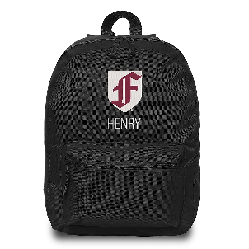 Chad & Jake Black Fordham Rams Primary Personalized Backpack