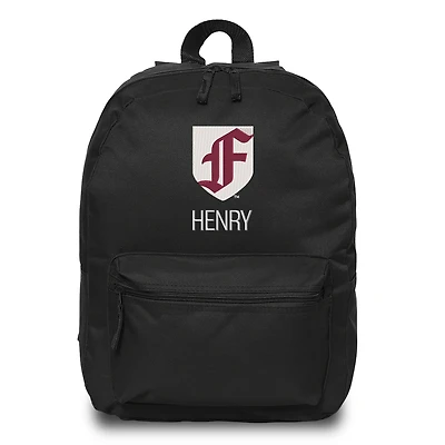 Chad & Jake Black Fordham Rams Primary Personalized Backpack