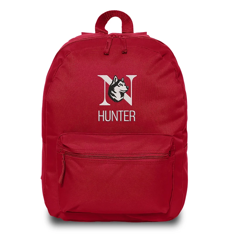 Chad & Jake Red Northeastern Huskies Primary Personalized Backpack