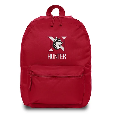 Chad & Jake Red Northeastern Huskies Primary Personalized Backpack