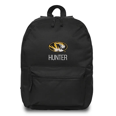 Chad & Jake Black Missouri Tigers Primary Personalized Backpack