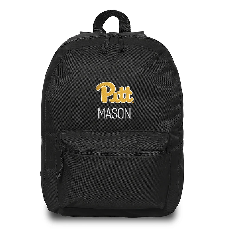 Chad & Jake Black Pitt Panthers Primary Personalized Backpack