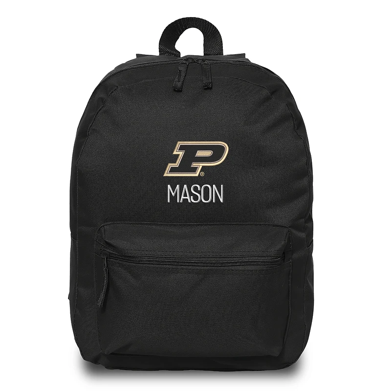 Chad & Jake Black Purdue Boilermakers Primary Personalized Backpack