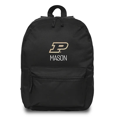 Chad & Jake Black Purdue Boilermakers Primary Personalized Backpack