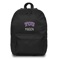 Chad & Jake Black TCU Horned Frogs Primary Personalized Backpack