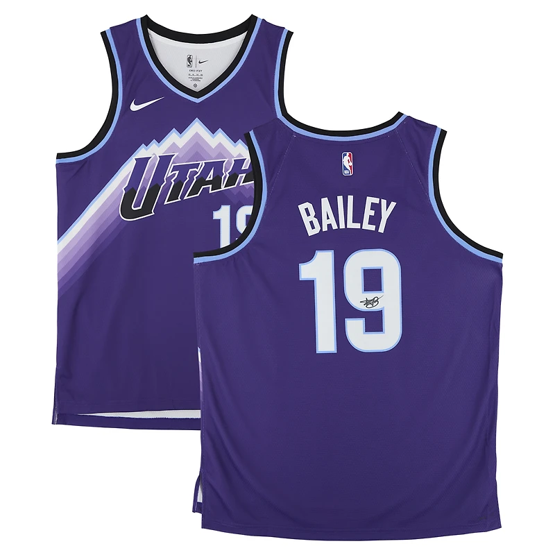 Ace Bailey Utah Jazz Autographed Purple Nike Icon Edition Swingman Jersey